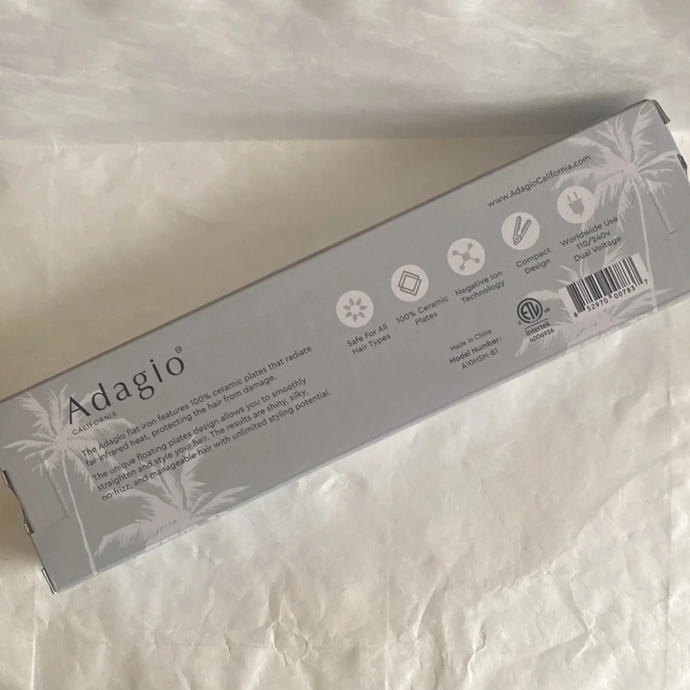 ADAGIO Not So Mini Flat Iron $100 NIB